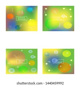 Soft color gradient background. Vector illustration space. Light backdrop with bright rainbow colors. Green colored, natural screen design for user interface or mobile app.