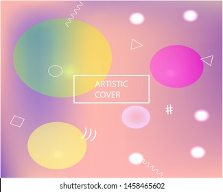 Soft color gradient background. Vector illustration art. Liquid backdrop with simple muffled colors. Pink colored, natural screen design for user interface or mobile app.