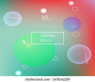 Soft color gradient background. Vector illustration pastel. Fresh backdrop with simple muffled colors. Green colored, natural screen design for user interface or mobile app.