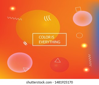 Soft color gradient background. Vector illustration vintage. Fresh backdrop with simple muffled colors. Red colored, natural screen design for user interface or mobile app.