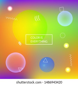 Soft color gradient background. Vector illustration pastel. Vibrant backdrop with simple muffled colors. Green colored, natural screen design for user interface or mobile app.