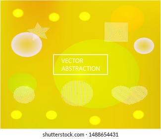 Soft color gradient background. Vector illustration pastel. Creative backdrop with colored bubbles and white shapes. Orange painted, natural screen design for user interface or mobile app.