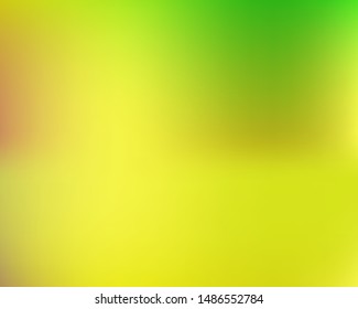 Soft color gradient background. Vibrant backdrop with simple muffled colors. Vector illustration elements. Yellow and green colored, natural screen design for user interface or mobile app.