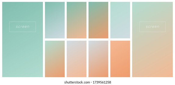 Fondo degradado de color suave. Diseño vectorial de pantalla moderna para aplicaciones móviles. Gradientes pasteles. Estilo de color suave de moda, diseño de plantillas, infografía de negocios, medios sociales, ux, ui.