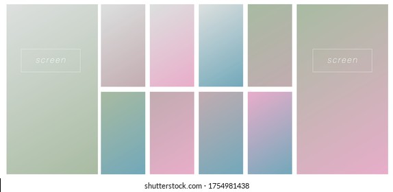 Fondo degradado de color suave. Diseño vectorial de pantalla moderna para aplicaciones móviles. Gradientes pasteles. Estilo de color suave de moda, diseño de plantillas, infografía de negocios, medios sociales, ux, ui.