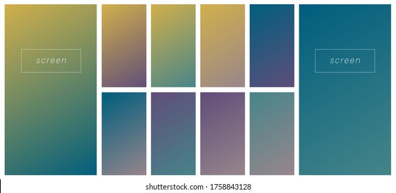 Soft color gradient backgrounds. Modern screen vector design for mobile app. Pastel gradients. Trendy soft color style, template design, business infographic, social media, ux, ui.