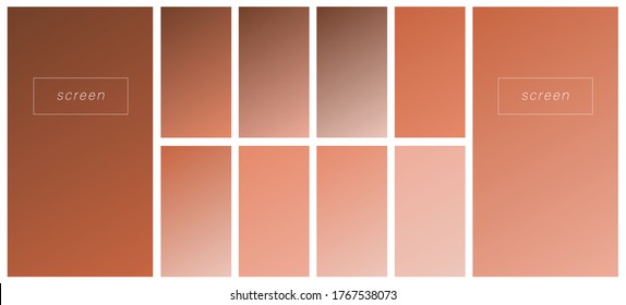 Soft color gradient backgrounds. Modern screen vector design for mobile app. Pastel gradients. Trendy soft color style, template design, business infographic, social media, ux, ui.