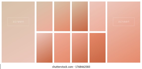 Soft color gradient backgrounds. Modern screen vector design for mobile app. Pastel gradients. Trendy soft color style, template design, business infographic, social media, ux, ui.