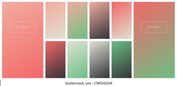 Soft color gradient backgrounds. Modern screen vector design for mobile app. Pastel gradients. Trendy soft color style, template design, banner,  business infographic, social media, ux, ui.