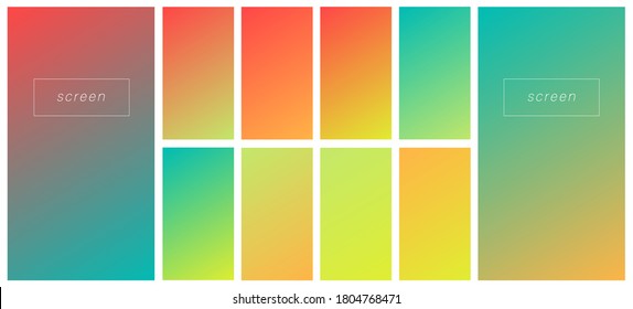 Fondo degradado de color suave. Diseño vectorial de pantalla moderna para aplicaciones móviles. Gradientes pasteles. Estilo de color suave de moda, diseño de plantillas, infografía de negocios, medios sociales, ux, ui.