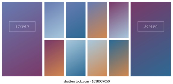 Fondo degradado de color suave. Diseño vectorial de pantalla moderna para aplicaciones móviles. Gradientes pasteles. Estilo de color suave de moda, diseño de plantillas, infografía de negocios, medios sociales, ux, ui.