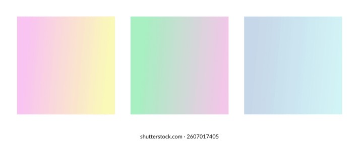 soft color gradient set. pastel color gradient. bright gradient collection. modern background set.