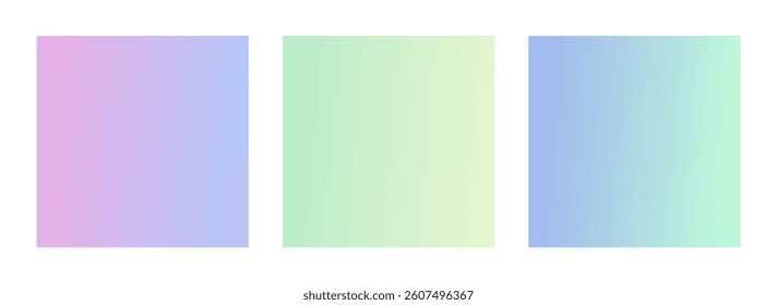 soft color gradient set. pastel color gradient. bright gradient collection. modern gradient set.