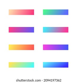 Soft Color Gradient, Simple And Modern Palette Vector For Mobile Apps.