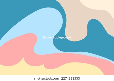 Soft color gradient wave background wallpaper. vector illustration. Eps10