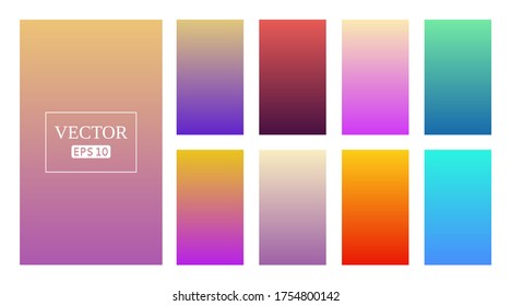 Soft color gradients background. Modern screen design for mobile application. Vector illustration. 
