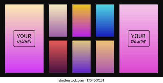 Fondo de degradado de color suave. Diseño de pantalla moderna para aplicaciones móviles. Ilustración vectorial. 
