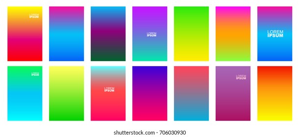Soft color gradients background  Modern screen design for mobile app  Vector illustration  Isolated white background
