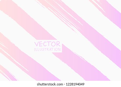 Soft color grunge diagonal strip brush strokes with gradient on a light background. Abstract vector illustration.