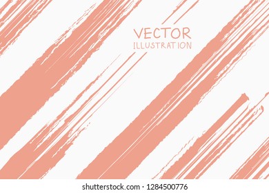 Soft color grunge diagonal strip brush strokes with gradient on a light background. Abstract vector illustration.
