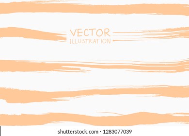 Soft color grunge horizontal strip brush strokes on a light background. Abstract vector illustration.