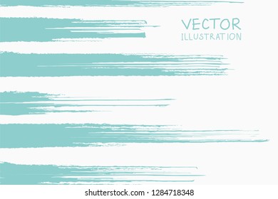 Soft color grunge strip brush strokes with gradient on a light background. Abstract vector illustration.