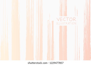 Soft color grunge vertical strip brush strokes with gradient on a light background. Abstract vector illustration.