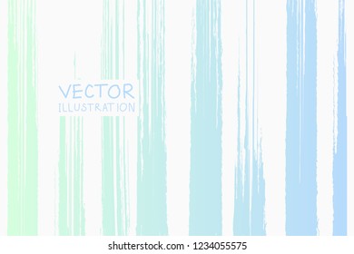 Soft color grunge vertical strip brush strokes with gradient on a light background. Abstract vector illustration.