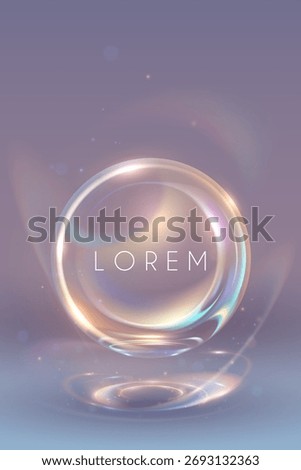 Soft color light sphere with effects