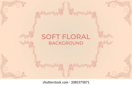 soft color line floral ornament shape background design