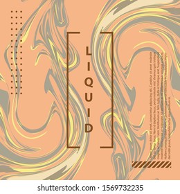 Soft Color Marble, Gold Waves, Liquid Vector Template