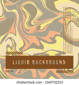 Soft Color Marble, Gold Waves, Liquid Vector Template