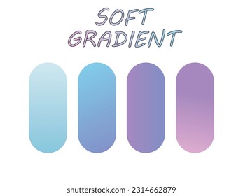 Soft color palette, soft color gradation collection, gradation color palette for design