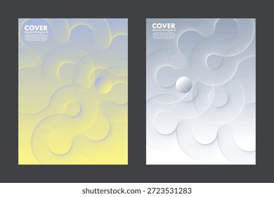 Vetor de fundo abstrato espiral de cor suave com linhas circulares em camadas e profundidade sutil, criando uma aparência limpa e elegante para design gráfico moderno, capa, relatório anual e apresentações.