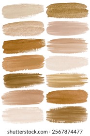 Soft color swatches, earthy tones, artistic brush strokes, modern design, background textures, warm palette.