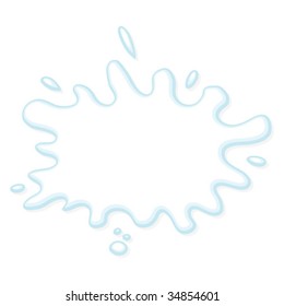 Soft color water splash isolated over white background
