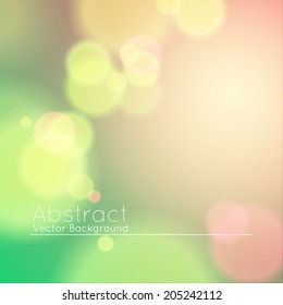 Soft Colored Abstract Background with Bokeh, pastel Green and Pink Colors