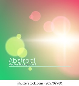 Soft Colored Abstract Background with Bokeh, pastel Green and Pink Colors