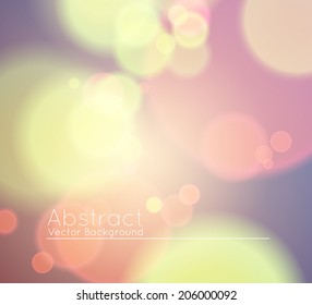 Soft Colored Abstract Background with Bokeh for Party, pastel yellow, pink violet colors