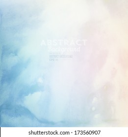 Soft colored abstract background for design. Watercolor texture effect. Eps 10 vector.