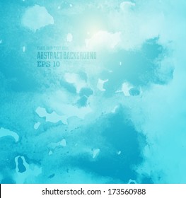 Soft colored abstract background for design. Watercolor texture effect. Eps 10 vector.