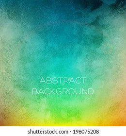 Soft colored abstract background for design. Watercolor texture effect. Eps 10 vector.