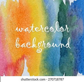 Soft colored abstract background for design. Watercolor texture effect. Eps 10 vector.