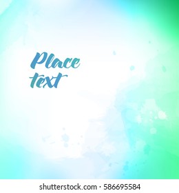 Soft colored abstract background for design. Watercolor texture effect.