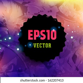 Soft colored abstract background with Label for Hipster design