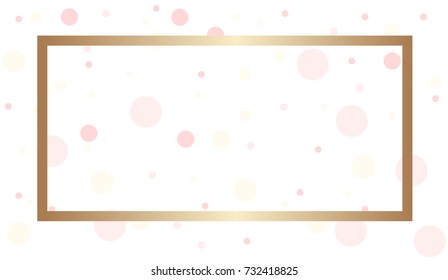 Soft colored background with gold frame.