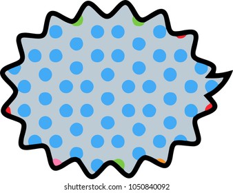 Soft colored Cartoon dot speech balloon 6