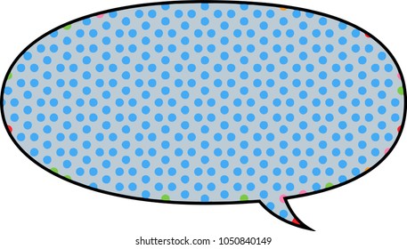 Soft colored Cartoon dot speech balloon 17