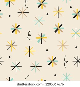 Soft colored Christmas seamless pattern. Vector illustration.