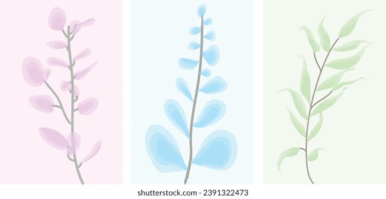 SOFT COLORED FLOWERS MINIMAL ART, DESIGN